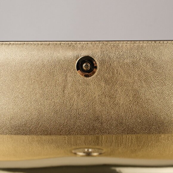 Jimmy Choo Varenne Avenue Metallic Gold Wallet on Chain Clutch Bag - Picture 10 of 12